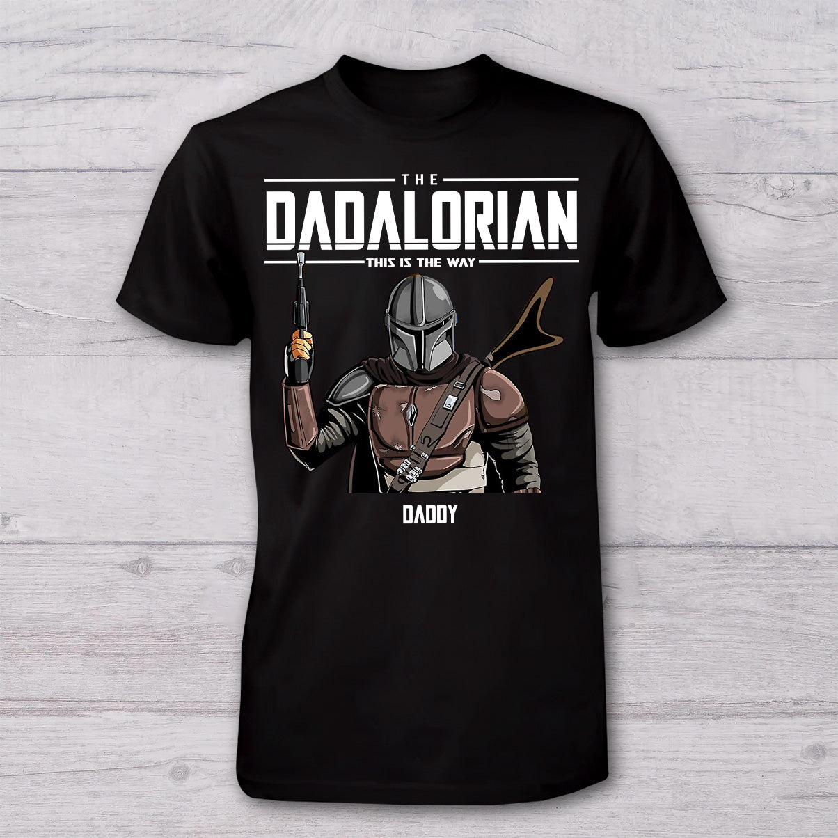First Father's Day - Personalized The Force T-shirt And Baby Onesie