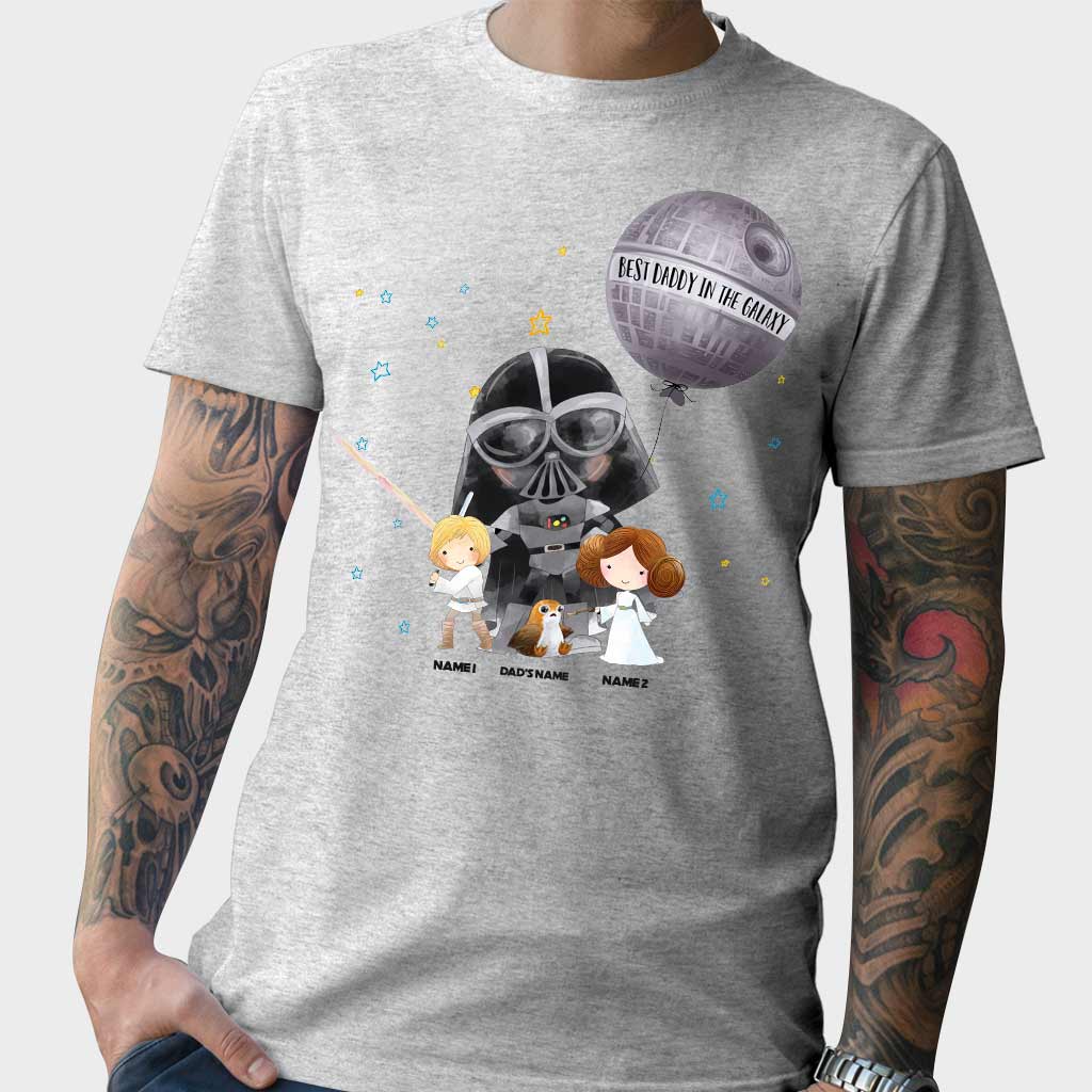Best Dad In The Galaxy - Personalized Father's Day The Force T-shirt and Hoodie