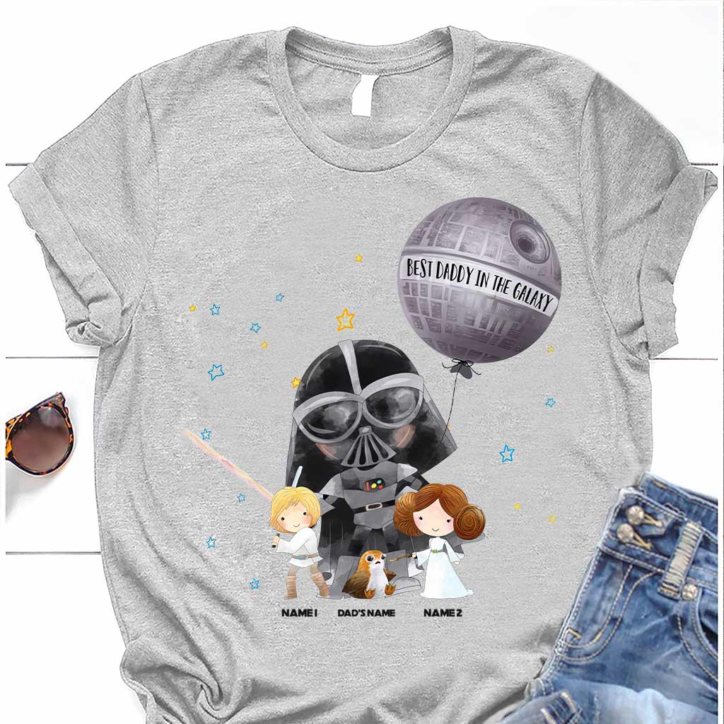 Best Dad In The Galaxy - Personalized Father's Day The Force T-shirt and Hoodie