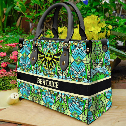 Hylian Royal Crest - Personalized The Hero's Legend Leather Handbag