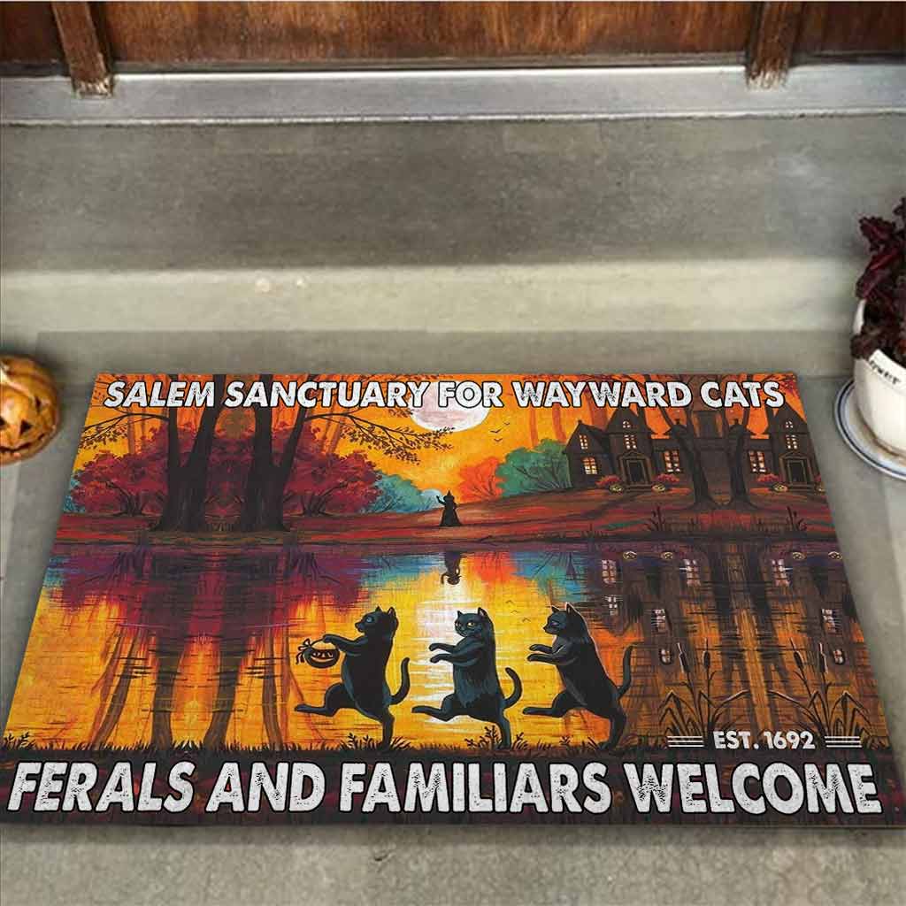Salem Sanctuary For Wayward - Black Cat Doormat