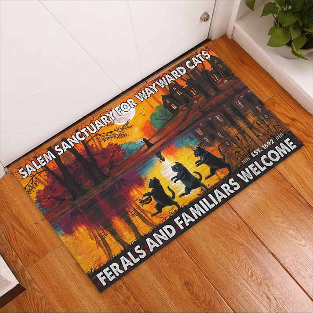 Salem Sanctuary For Wayward - Black Cat Doormat