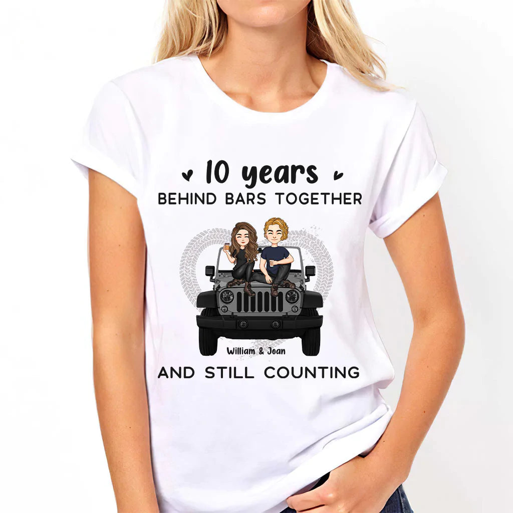 Years Of Life Behind Bars - Personalized Couple Car T-shirt and Hoodie