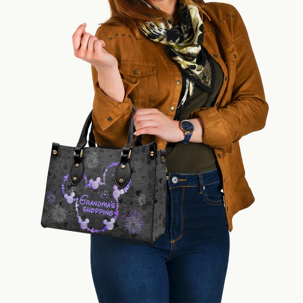 Grandma's Shopping - Personalized Mother's Day Grandma Leather Handbag
