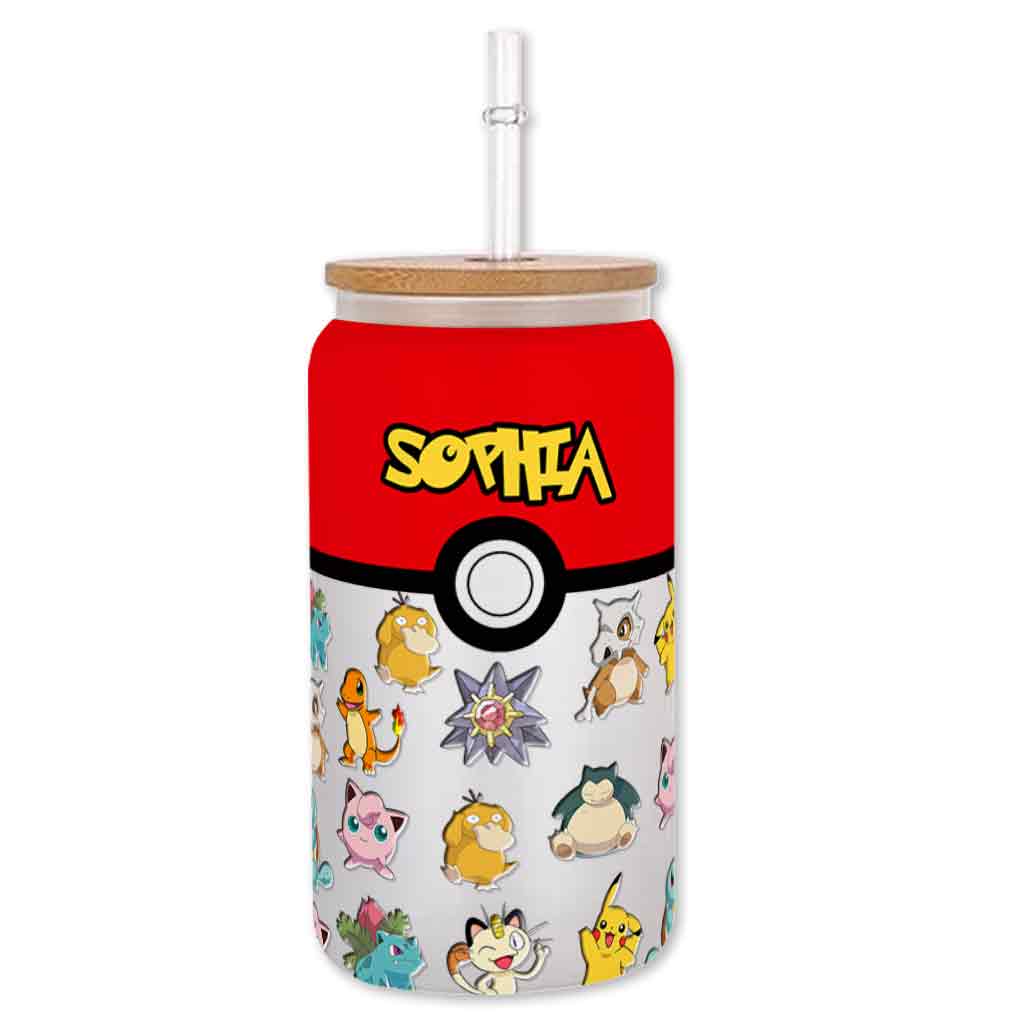I Choose You - Personalized Monster Trainer Can Glass