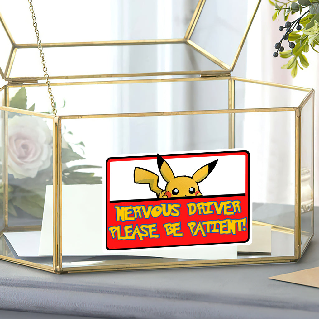 Nervous Driver Please Be Patience - Personalized Monster Trainer Decal Full