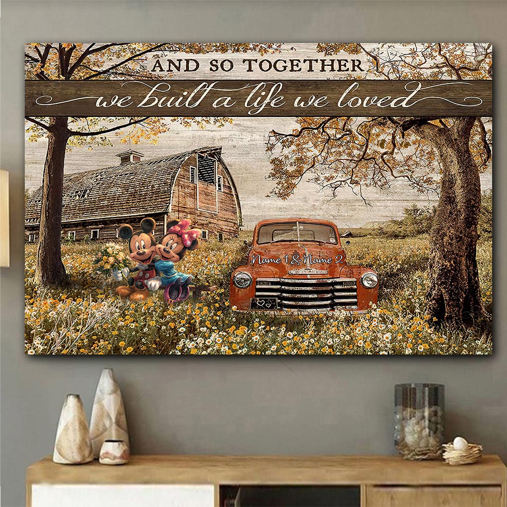 Together We Built A Life We Love - Personalized Couple Mouse Poster