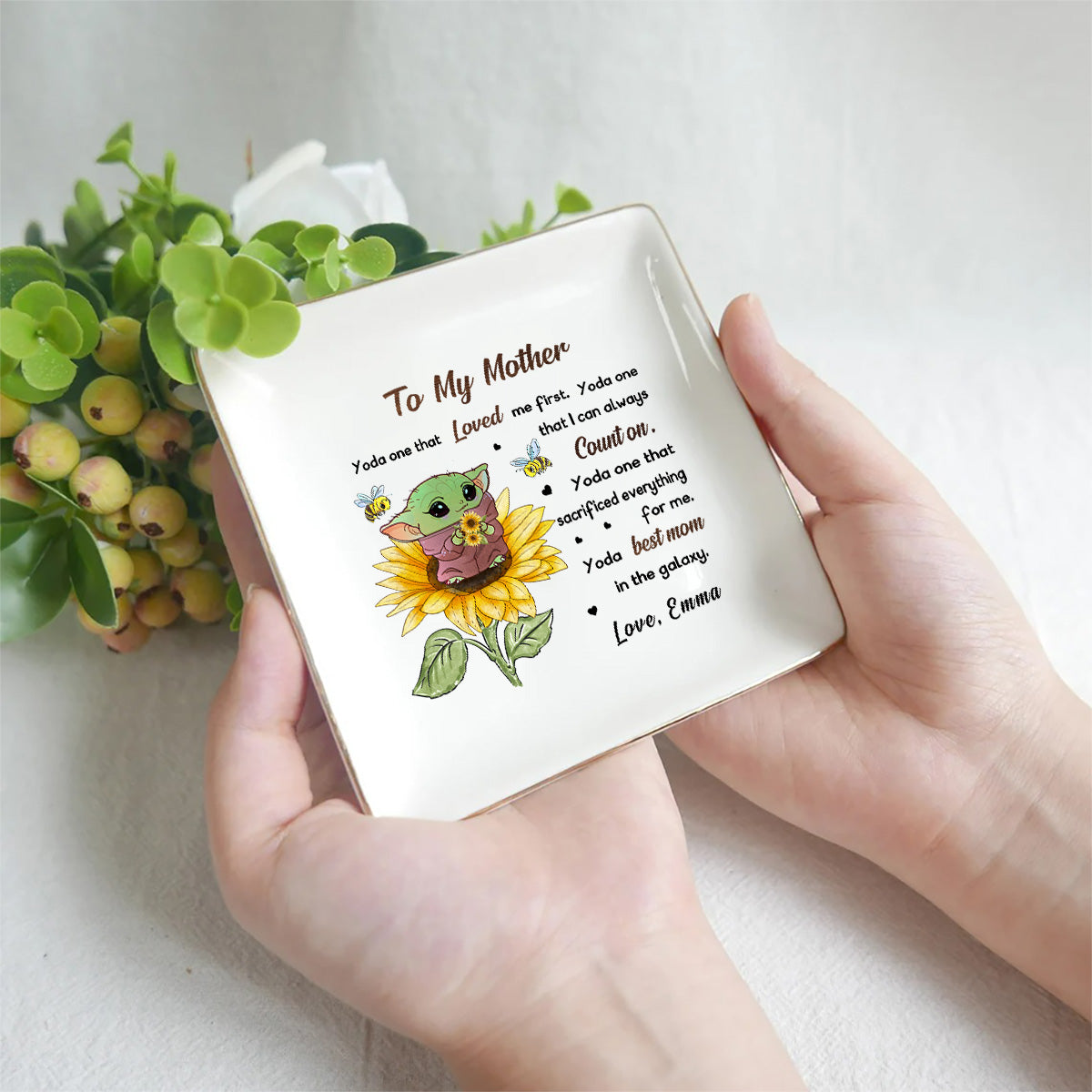 To My Mother - Personalized Mother's Day The Force Jewelry Dish