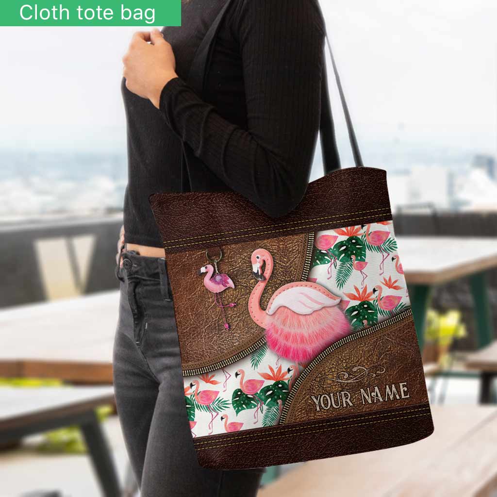 Love Flamingos Personalized  Tote Bag