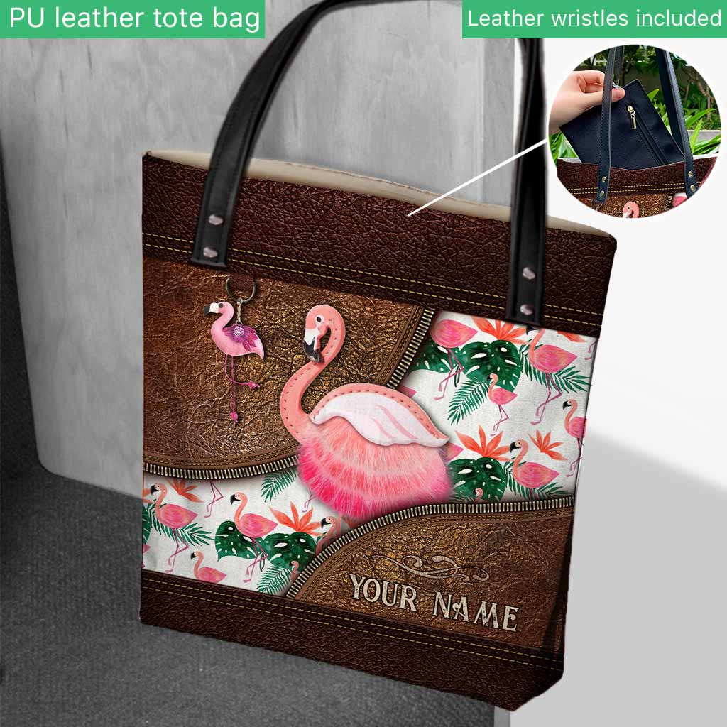 Love Flamingos Personalized  Tote Bag