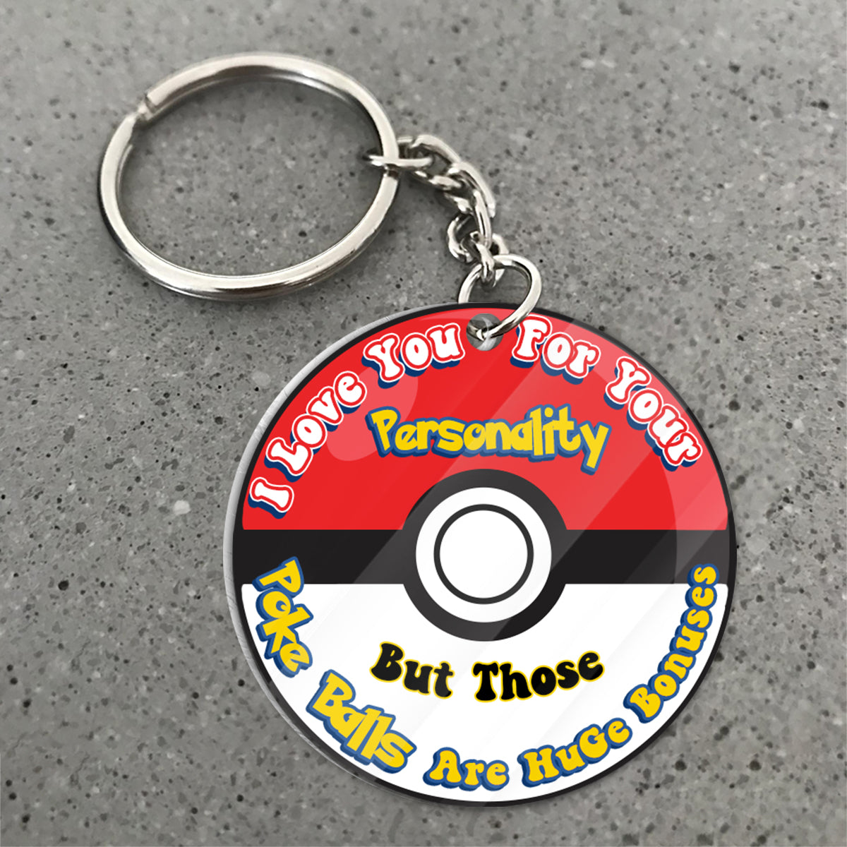 I Love You - Personalized Monster Trainer Transparent Keychain