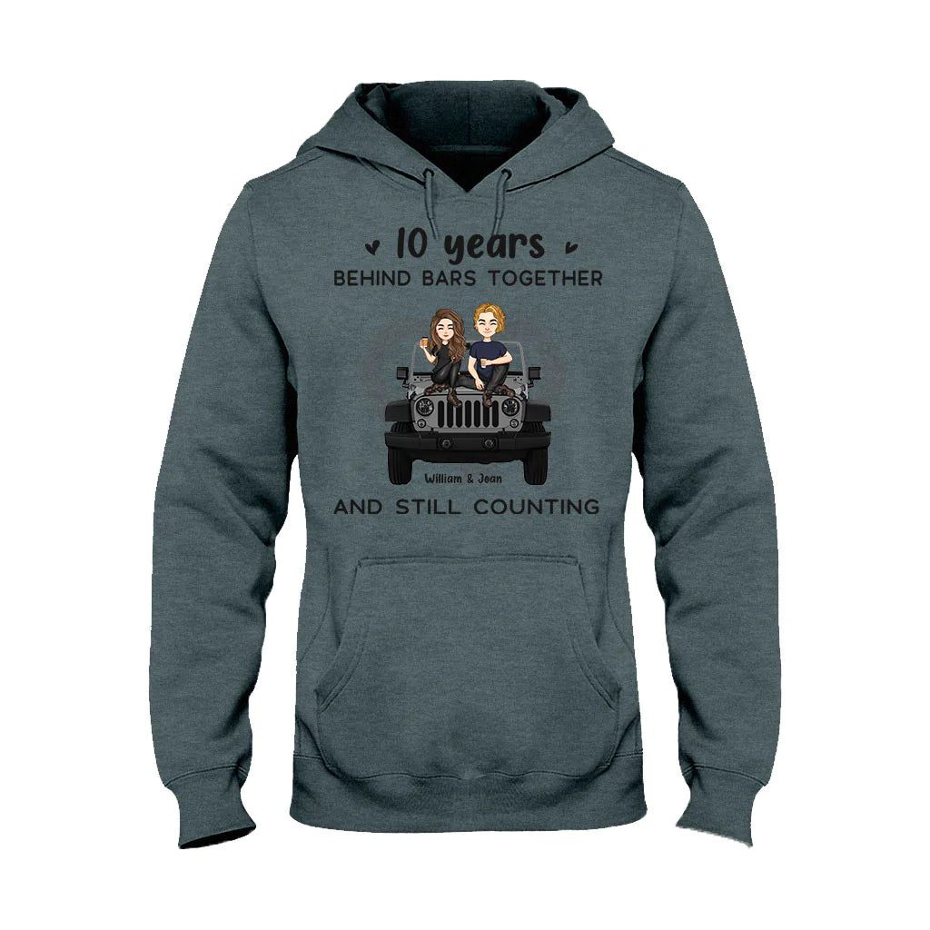 Years Of Life Behind Bars - Personalized Couple Car T-shirt and Hoodie