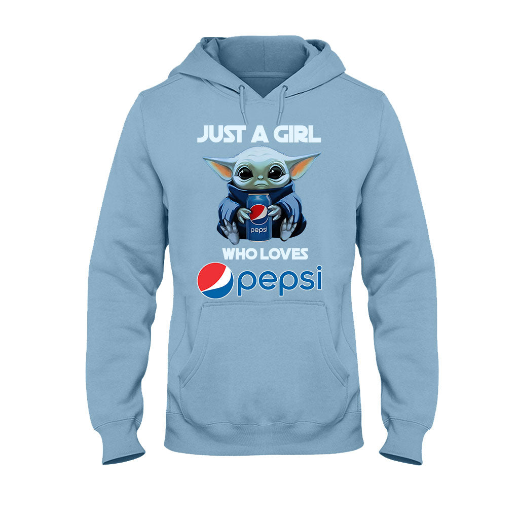 Just A Girl Who Loves - Blue Soft Drink T-shirt and Hoodie
