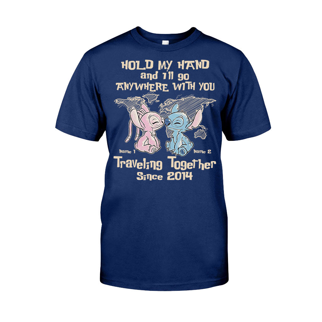 Hold My Hand - Personalized Couple Ohana T-shirt and Hoodie