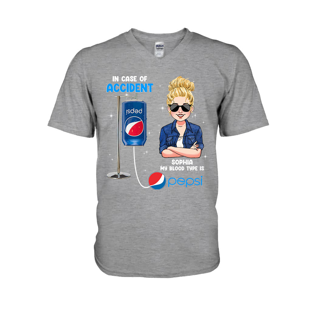 My Blood Type - Personalized Blue Soft Drink T-shirt and Hoodie