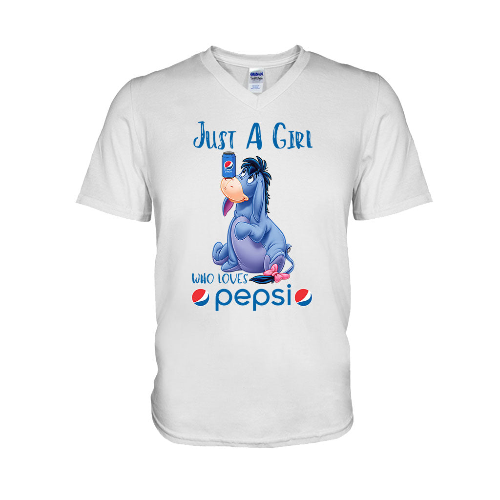 Just A Girl Who Loves - Blue Soft Drink T-shirt and Hoodie