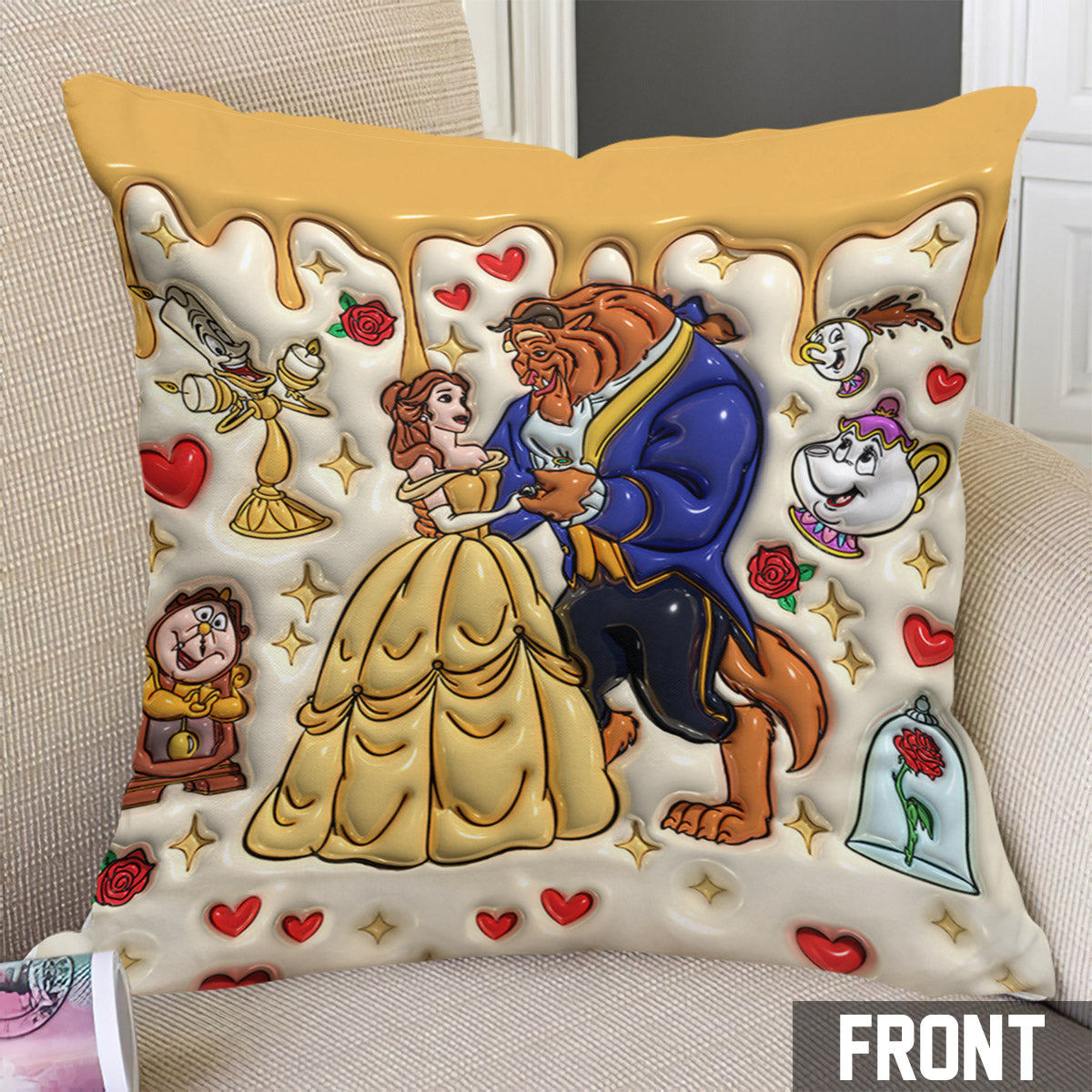 Tale As Old As Time - Personalized Beauty And The Beast Throw Pillow