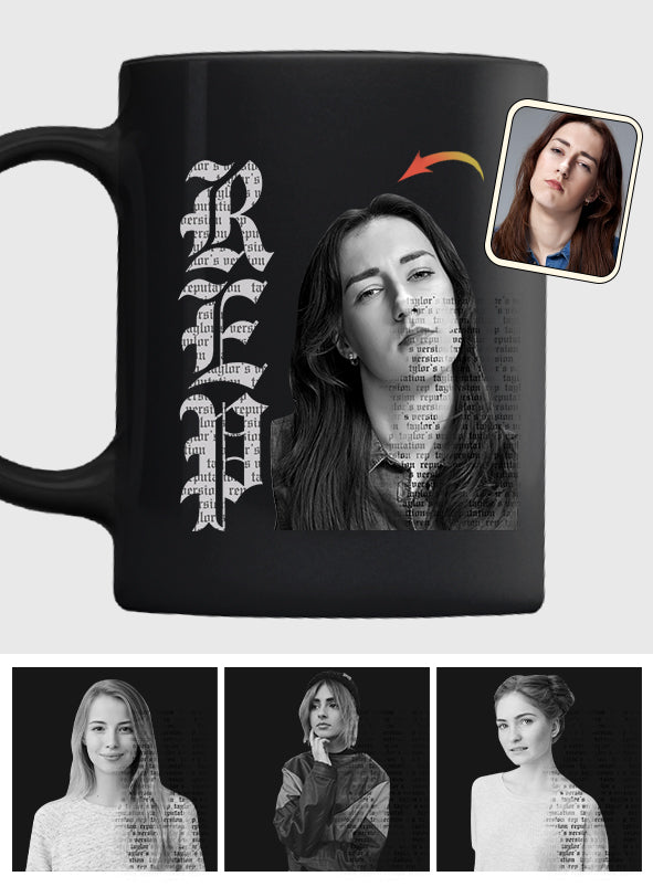 Custom Black And White Photo REP - Personalized Tay-tay Lover Mug
