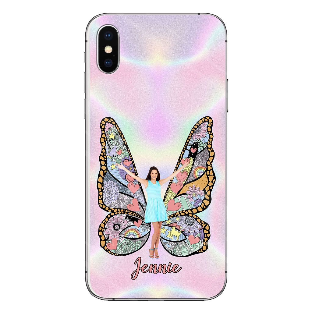 Custom Photo Butterfly - Personalized Clear Phone Case