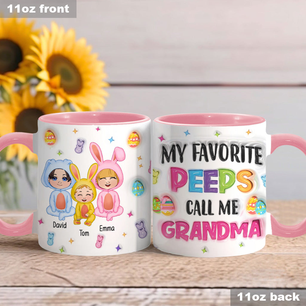 Grandma Of These Bunnies - Personalized Grandma Accent Mug
