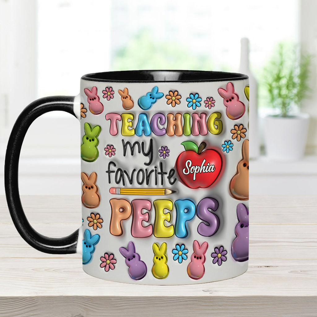Teaching My Favorite Bunnies - Personalized Teacher Accent Mug