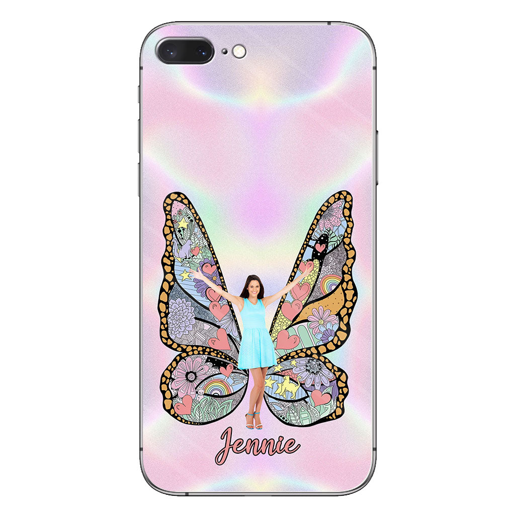 Custom Photo Butterfly - Personalized Clear Phone Case