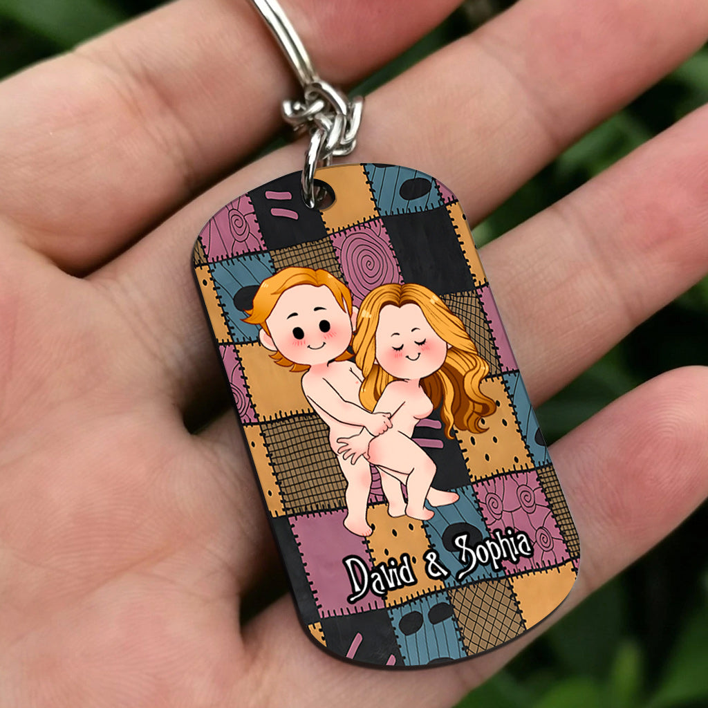 We're Simply Meant To Be Nightmare Naughty - Personalized Nightmare Stainless Steel Keychain