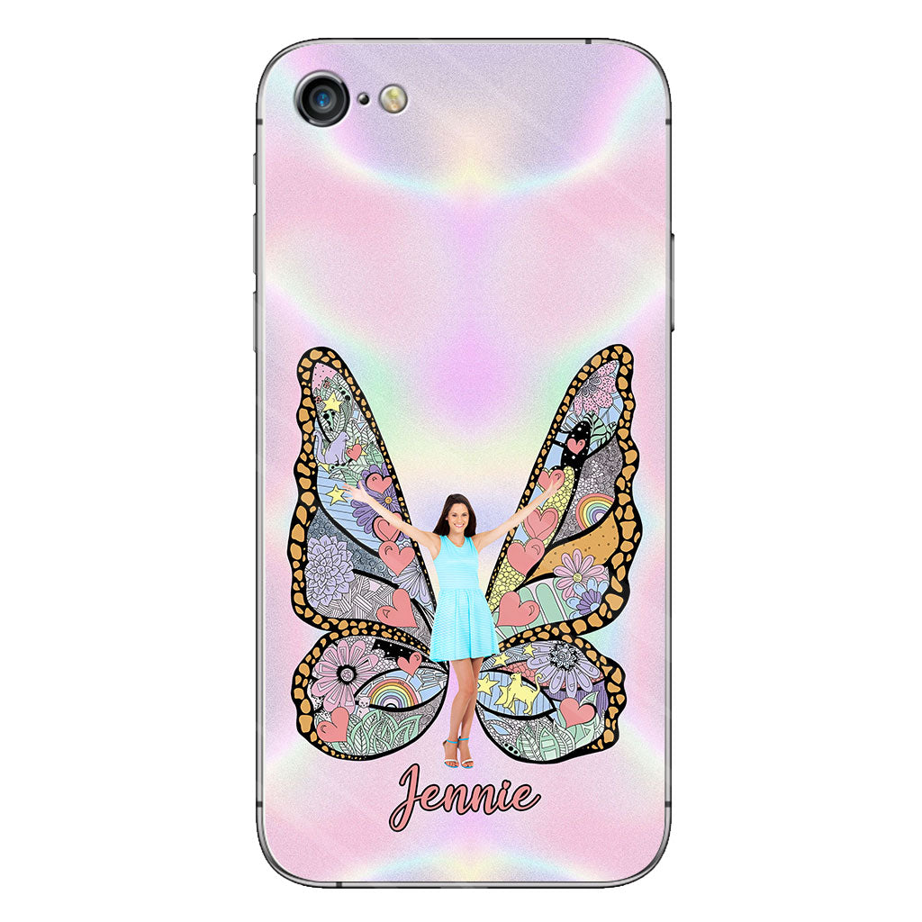 Custom Photo Butterfly - Personalized Clear Phone Case