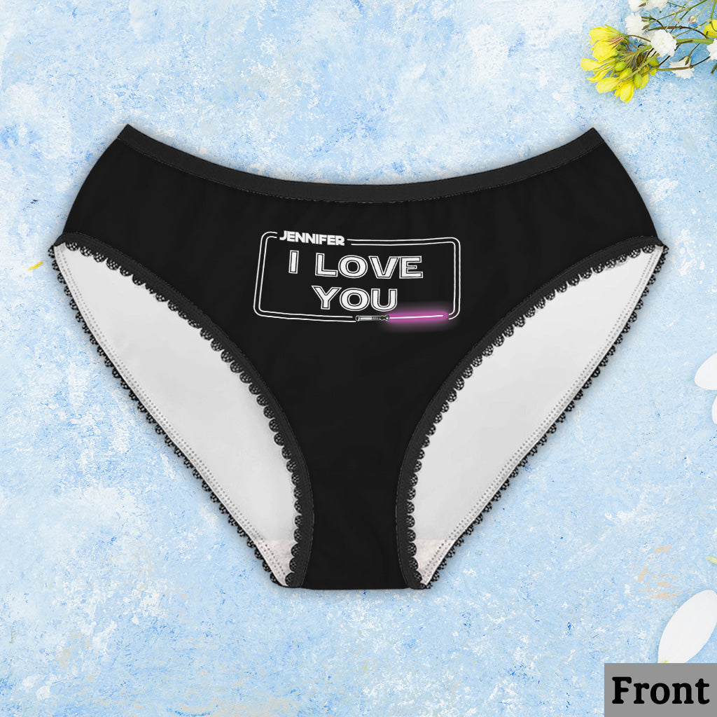 I Love You I Know - Personalized Couple Lace Border Women Briefs And Men’s Boxer Briefs