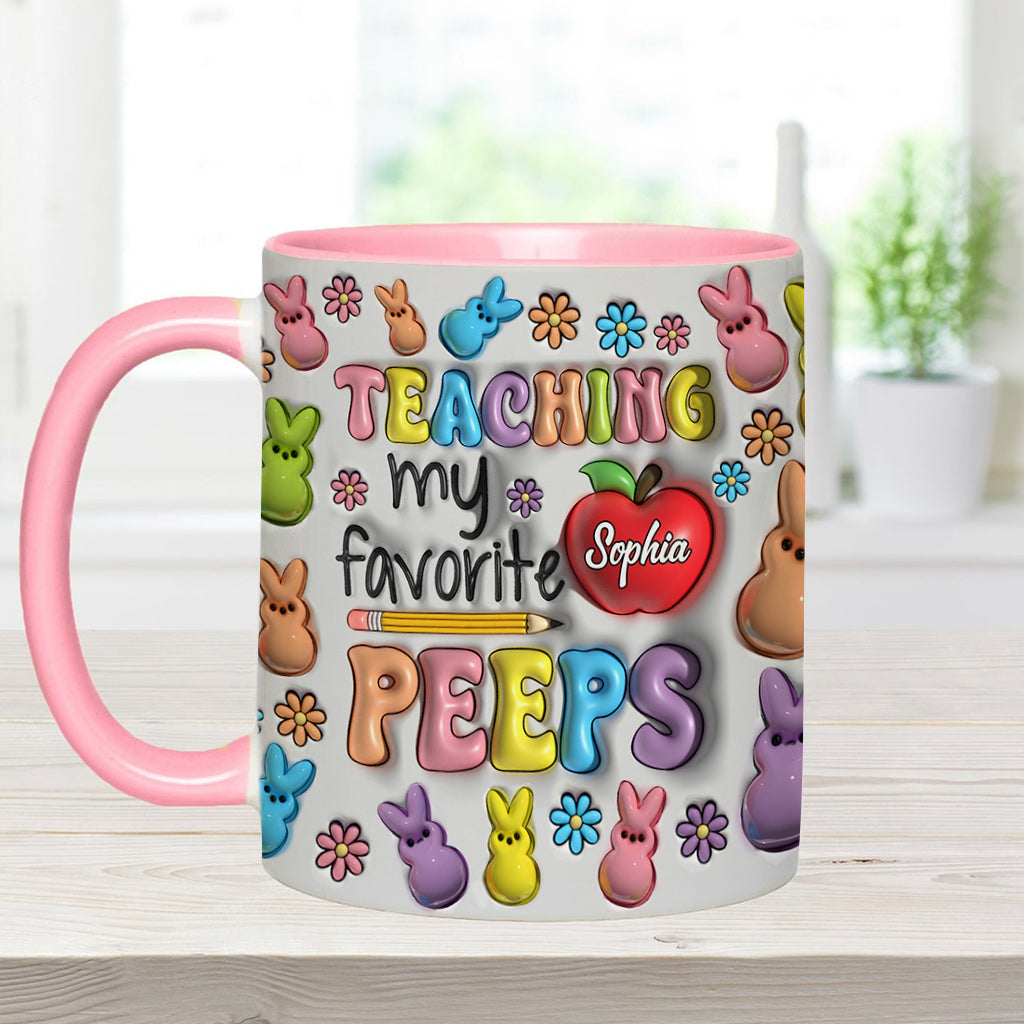 Teaching My Favorite Bunnies - Personalized Teacher Accent Mug