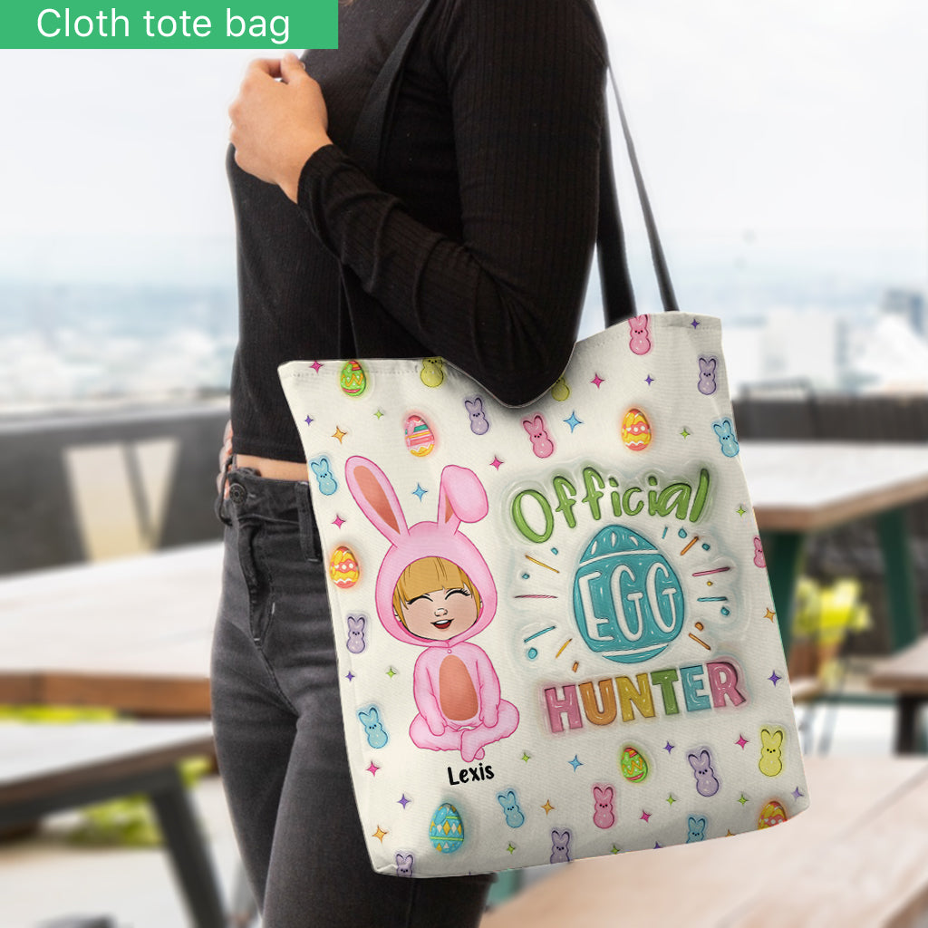 Official Egg Hunter - Personalized Kid Tote Bag