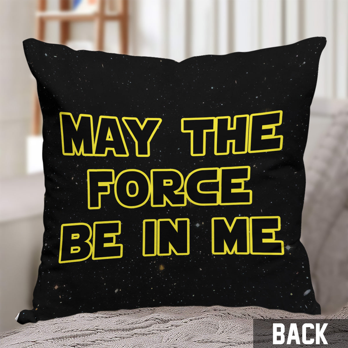 May The Force Be In Me - Personalized Couple Throw Pillow