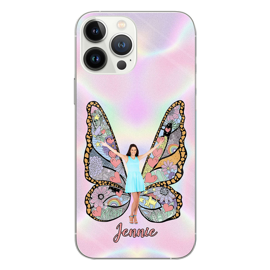 Custom Photo Butterfly - Personalized Clear Phone Case