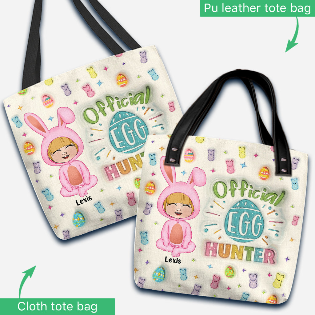 Official Egg Hunter - Personalized Kid Tote Bag