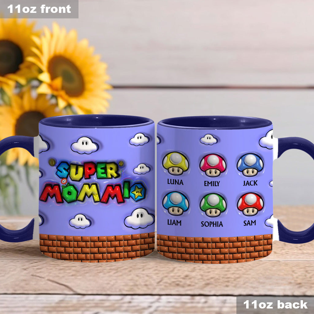Super Mommio - Personalized Super Plumber Accent Mug