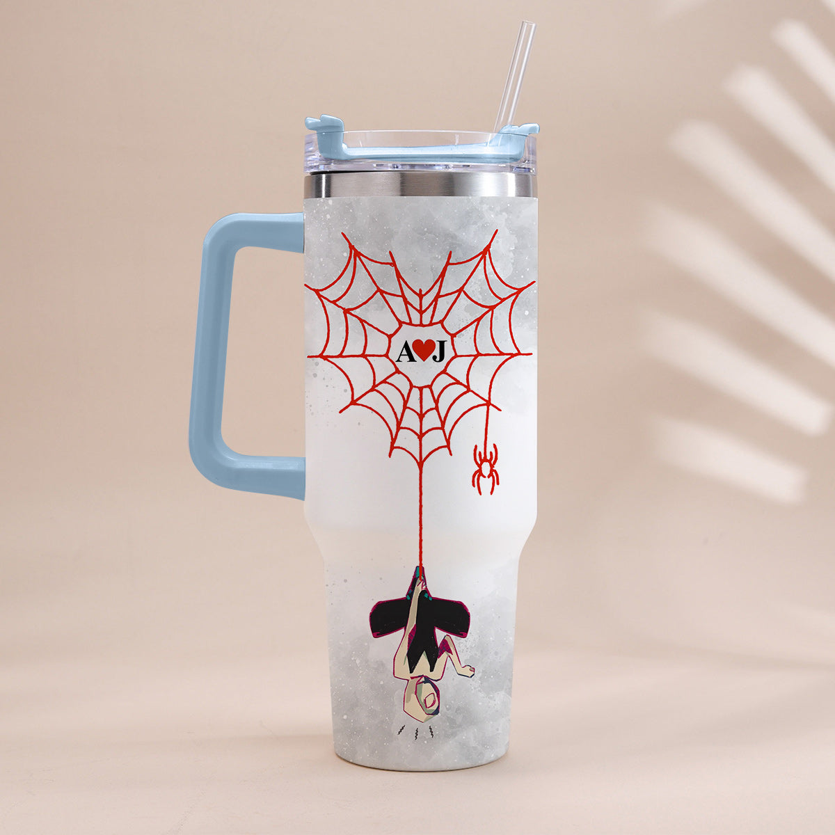 Love You In Every Multiverse - Personalized Couple Tumbler With Handle