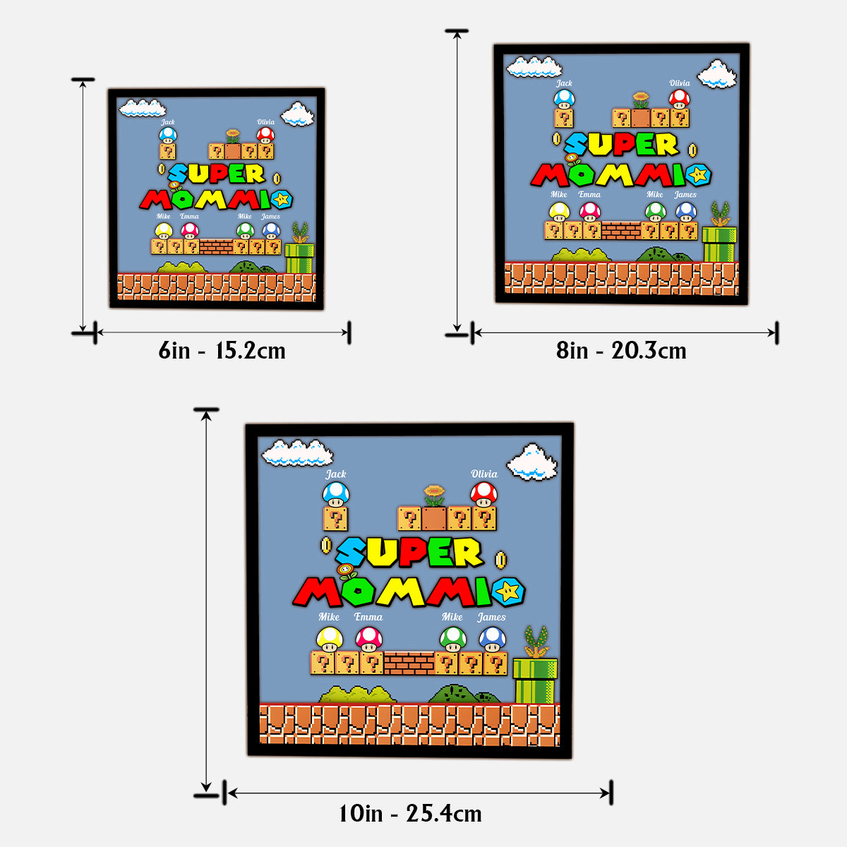 Super Mommio Daddio Game Scene - Personalized Super Plumber 2 Layered Wood Sign / Wood Plaque