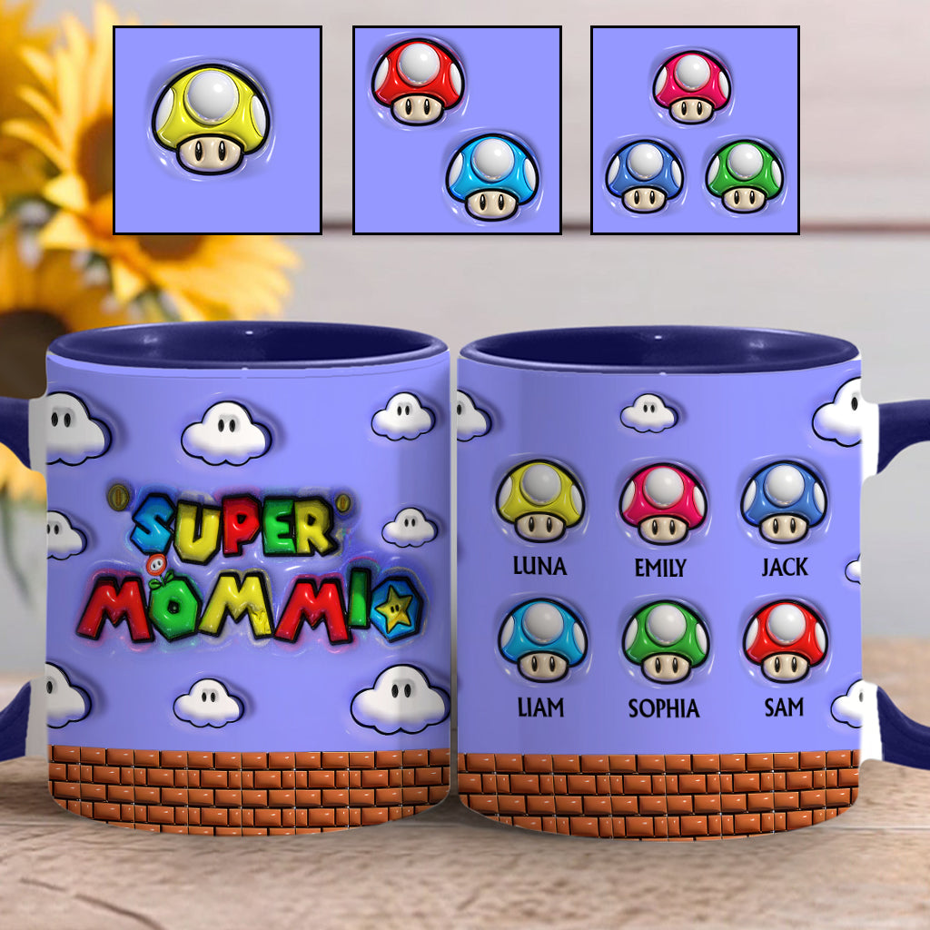 Super Mommio - Personalized Super Plumber Accent Mug