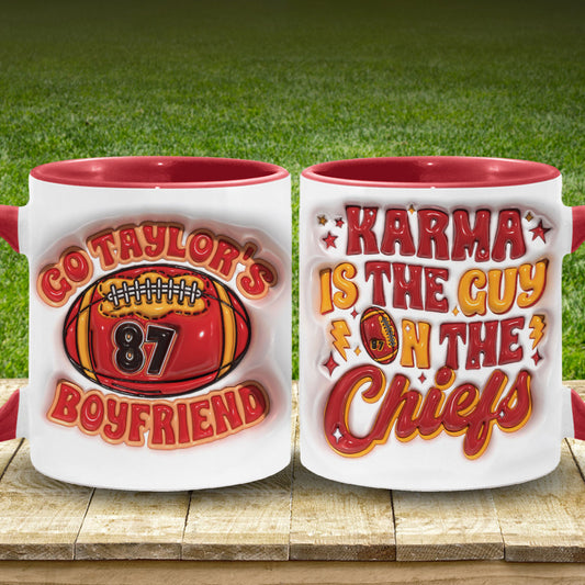Karma Is The Guy Inflated - Tay-tay Lover Accent Mug