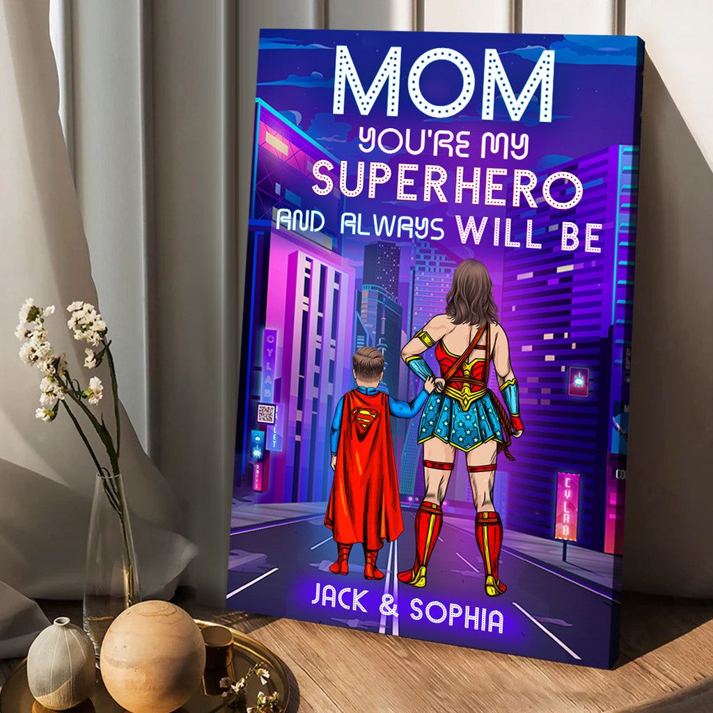 Super Mom/ Dad - Personalized Mother Canvas And Poster