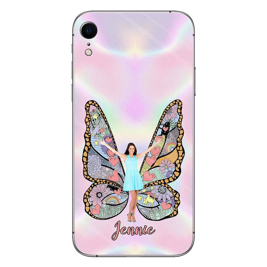 Custom Photo Butterfly - Personalized Clear Phone Case