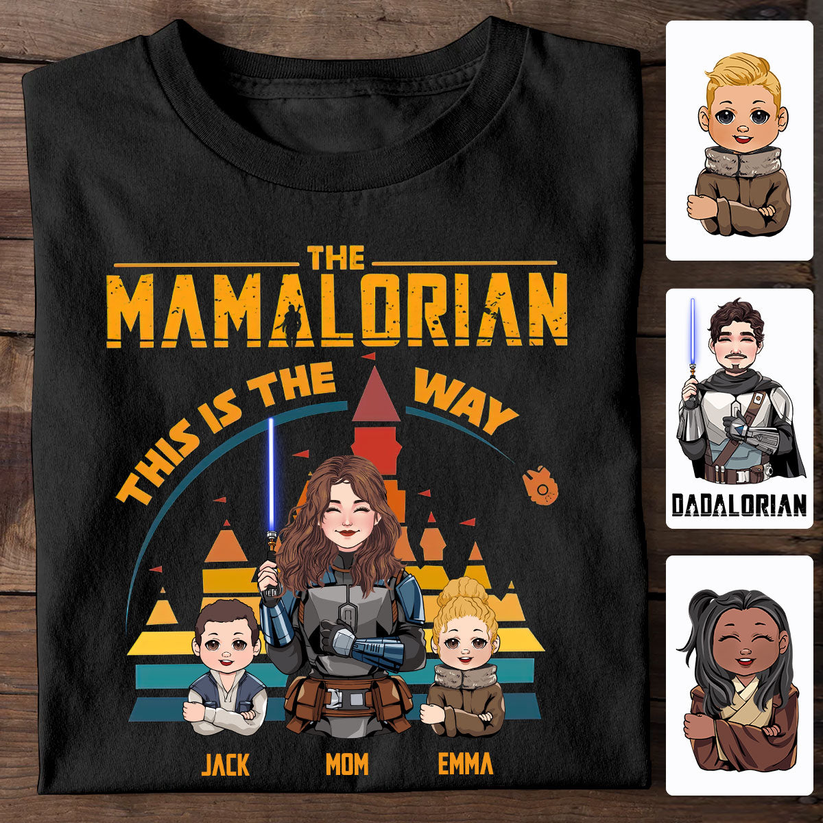 Mamalorian Dadalorian - Personalized Mother T-shirt And Hoodie