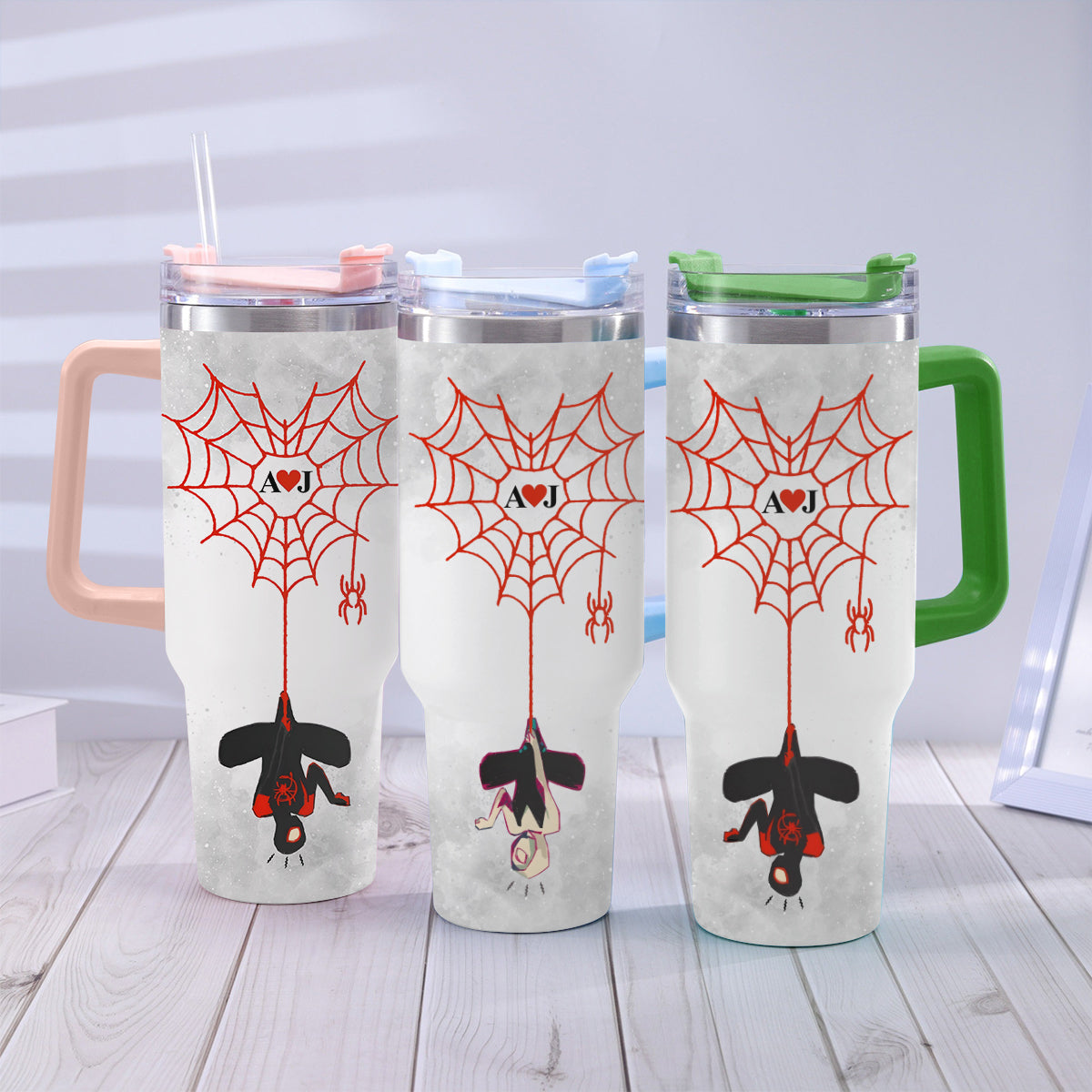 Love You In Every Multiverse - Personalized Couple Tumbler With Handle