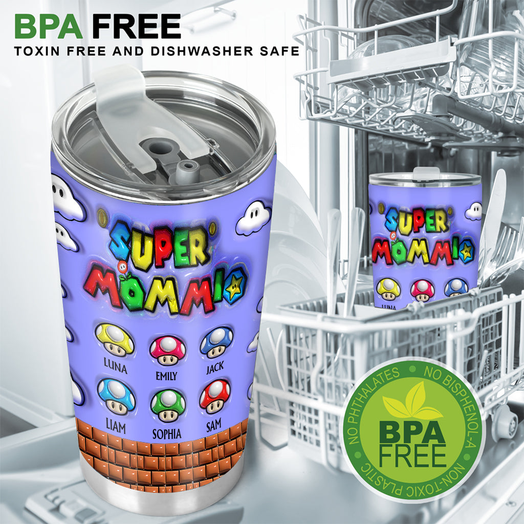 Super Mommio - Personalized Super Plumber Tumbler