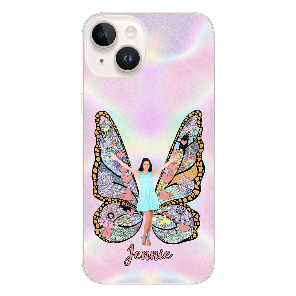Custom Photo Butterfly - Personalized Clear Phone Case