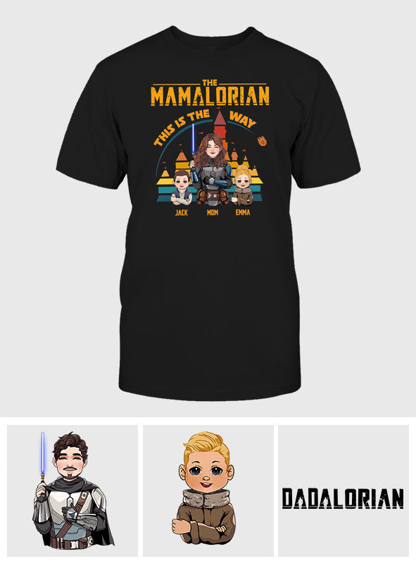 Mamalorian Dadalorian - Personalized Mother T-shirt And Hoodie