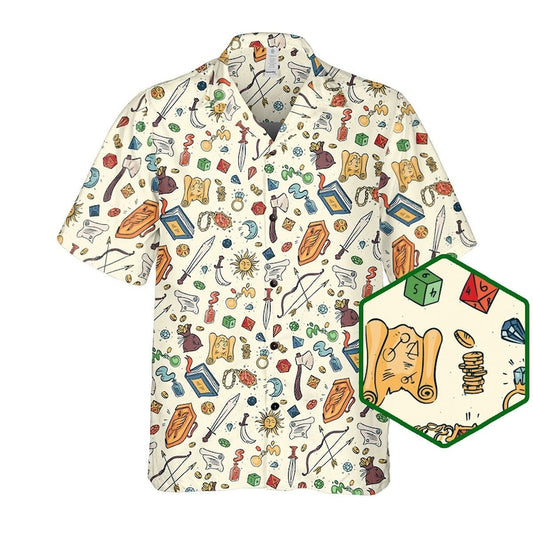 I Have Two Many Dice RPG Hawaiian Shirt 0523
