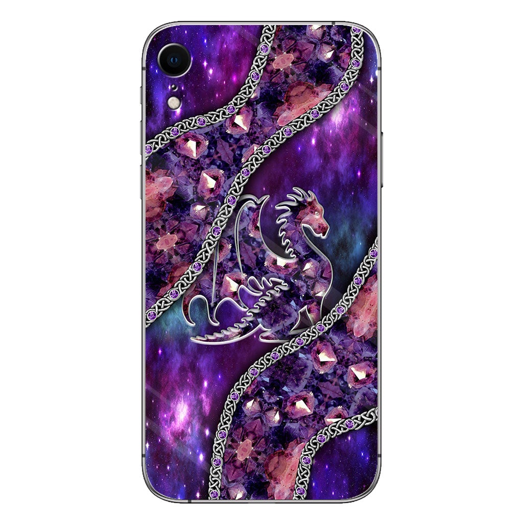 Lovely Purple Dragon 3D Pattern Printed Phone Case
